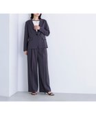 【ナチュラル ビューティー ベーシック/NATURAL BEAUTY BASIC】のサマードライタッチ SETUP ワイドパンツ チャコール1|ID: prp329100004602029 ipo3291000000032720518