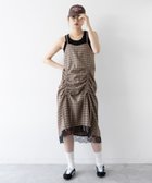 【レイジブルー/RAGEBLUE】の【WOMENS】2WAYギャザーチェックキャミワンピース/セットアップ対応 グレー×ブラウン12|ID: prp329100004602033 ipo3291000000032720570
