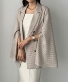 【ジュノア/JUNOAH】のLouere2wayテーラードジャケット 人気、トレンドファッション・服の通販 founy(ファニー) ファッション Fashion レディースファッション Fashion for Women アウター Coat / Outerwear Collection レディースジャケット・軽アウター Jackets テーラードジャケット / 通勤・きれいめスタイル Tailored Jackets & Blazers チェック Check, Plaid, Tartan 無地 Plain, Solid Color thumbnail ベージュ|ID: prp329100004602043 ipo3291000000033624474