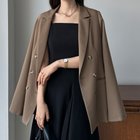 【ジュノア/JUNOAH】のLouere2wayテーラードジャケット 人気、トレンドファッション・服の通販 founy(ファニー) ファッション Fashion レディースファッション Fashion for Women アウター Coat / Outerwear Collection レディースジャケット・軽アウター Jackets テーラードジャケット / 通勤・きれいめスタイル Tailored Jackets & Blazers チェック Check, Plaid, Tartan 無地 Plain, Solid Color thumbnail ダークベージュ|ID: prp329100004602043 ipo3291000000033624480