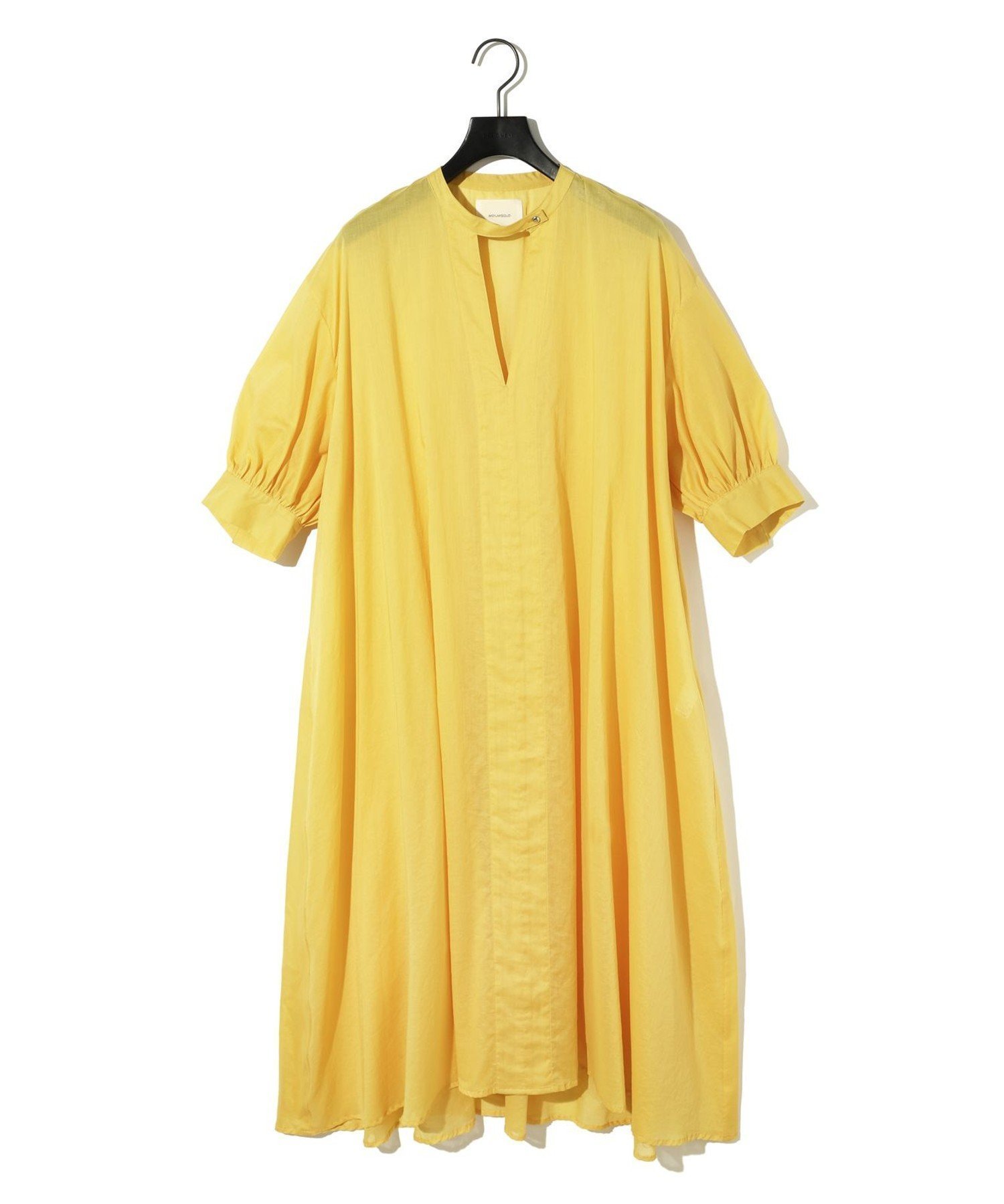 【マーコート/MARcourt】のMIDIUMISOLID for Ladies スタンドカラースキッパーワンピース インテリア・キッズ・メンズ・レディースファッション・服の通販 founy(ファニー) 　ファッション　Fashion　レディースファッション　Fashion for Women　ワンピース　Dresses　サマー　Summer, Summer Style　シアー　Sheer, See-Through　スキッパー　Skipper, Open Collar　スタンド　Stand Collar, Upright Stand　スリーブ　Sleeve, Long Sleeve / Short Sleeve　ポケット　Pocket, Pocket Detail　エレガント 上品　Elegant　無地　Plain, Solid Color　イエロー|ID: prp329100004602046 ipo3291000000032720698