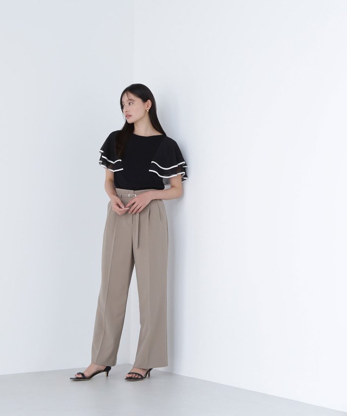 【ナチュラル ビューティー ベーシック/NATURAL BEAUTY BASIC】のメタルバックルベルテッドワイドパンツ インテリア・キッズ・メンズ・レディースファッション・服の通販 founy(ファニー) https://founy.com/ ファッション Fashion レディースファッション Fashion for Women パンツ Pants & Trousers バッグ Bags シンプル Simple, Minimal メタル Metal, Metal Parts リラックス Relax, Relaxed Fit ワイド Wide, Wide Fit |ID: prp329100004602047 ipo3291000000032720700