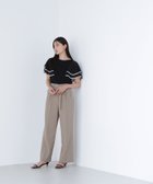 【ナチュラル ビューティー ベーシック/NATURAL BEAUTY BASIC】のメタルバックルベルテッドワイドパンツ モカベージュ|ID: prp329100004602047 ipo3291000000032720702