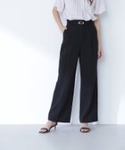 【ナチュラル ビューティー ベーシック/NATURAL BEAUTY BASIC】のメタルバックルベルテッドワイドパンツ ブラック|ID: prp329100004602047 ipo3291000000032720704