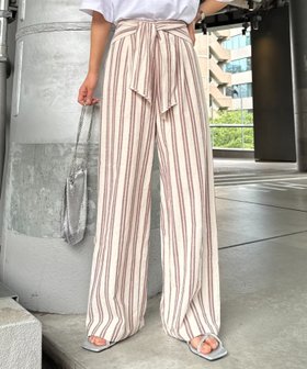 【チャオパニックティピー/CIAOPANIC TYPY】のリネンライクウエストマークリラックスパンツ 人気、トレンドファッション・服の通販 founy(ファニー) ファッション Fashion レディースファッション Fashion for Women パンツ Pants & Trousers ジャケット Jacket, Outerwear ノースリーブ Sleeveless, No-Sleeve リボン Ribbon, Bow リラックス Relax, Relaxed Fit おすすめ Recommended / Our Picks 旅行 Travel |ID:prp329100004602076