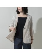 【エウクレイド/EUCLAID】のシアーノーカラージャケット 人気、トレンドファッション・服の通販 founy(ファニー) ファッション Fashion レディースファッション Fashion for Women アウター Coat / Outerwear Collection レディースジャケット・軽アウター Jackets ノーカラージャケット / シンプル上品コーデ Collarless Jackets カーディガン Cardigan, Knitwear サマー Summer, Summer Style ジャケット Jacket, Outerwear ノースリーブ Sleeveless, No-Sleeve バランス Balance, Style Balance フォルム Silhouette, Form おすすめ Recommended / Our Picks thumbnail ベージュ|ID: prp329100004602082 ipo3291000000032721048