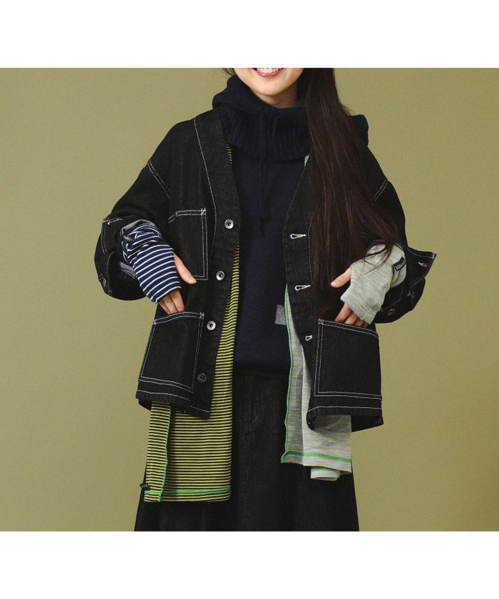 【ビームス ウイメン/BEAMS】のデニム エンジニア ジャケット インテリア・キッズ・メンズ・レディースファッション・服の通販 founy(ファニー) https://founy.com/ ファッション Fashion レディースファッション Fashion for Women アウター Coat / Outerwear Collection レディースジャケット・軽アウター Jackets シンプル Simple, Minimal ジャケット Jacket, Outerwear スウェット / スエット Sweatshirt, Sweatwear デニム Denim, Jeans Material トレンド Trend, Trending Now ポケット Pocket, Pocket Detail ワイド Wide, Wide Fit ワーク Workwear, Utility Style |ID: prp329100004602103 ipo3291000000032721190