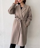 【イッカ/ikka】のウールライクサッシュ付きテーラーコート コーヒー|ID: prp329100004602118 ipo3291000000032721331