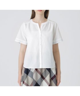 【ブルーレーベル クレストブリッジ/BLUE LABEL CRESTBRIDGE】のドライクリアシャンブレースキッパーブラウス 人気、トレンドファッション・服の通販 founy(ファニー) ファッション Fashion レディースファッション Fashion for Women トップス・カットソー Cut & Sew Tops シャツ・ブラウス・オフィスカジュアル Elegant Blouses & Button-Ups スキッパー Skipper, Open Collar バランス Balance, Style Balance ベーシック Basic, Essential |ID:prp329100004602130