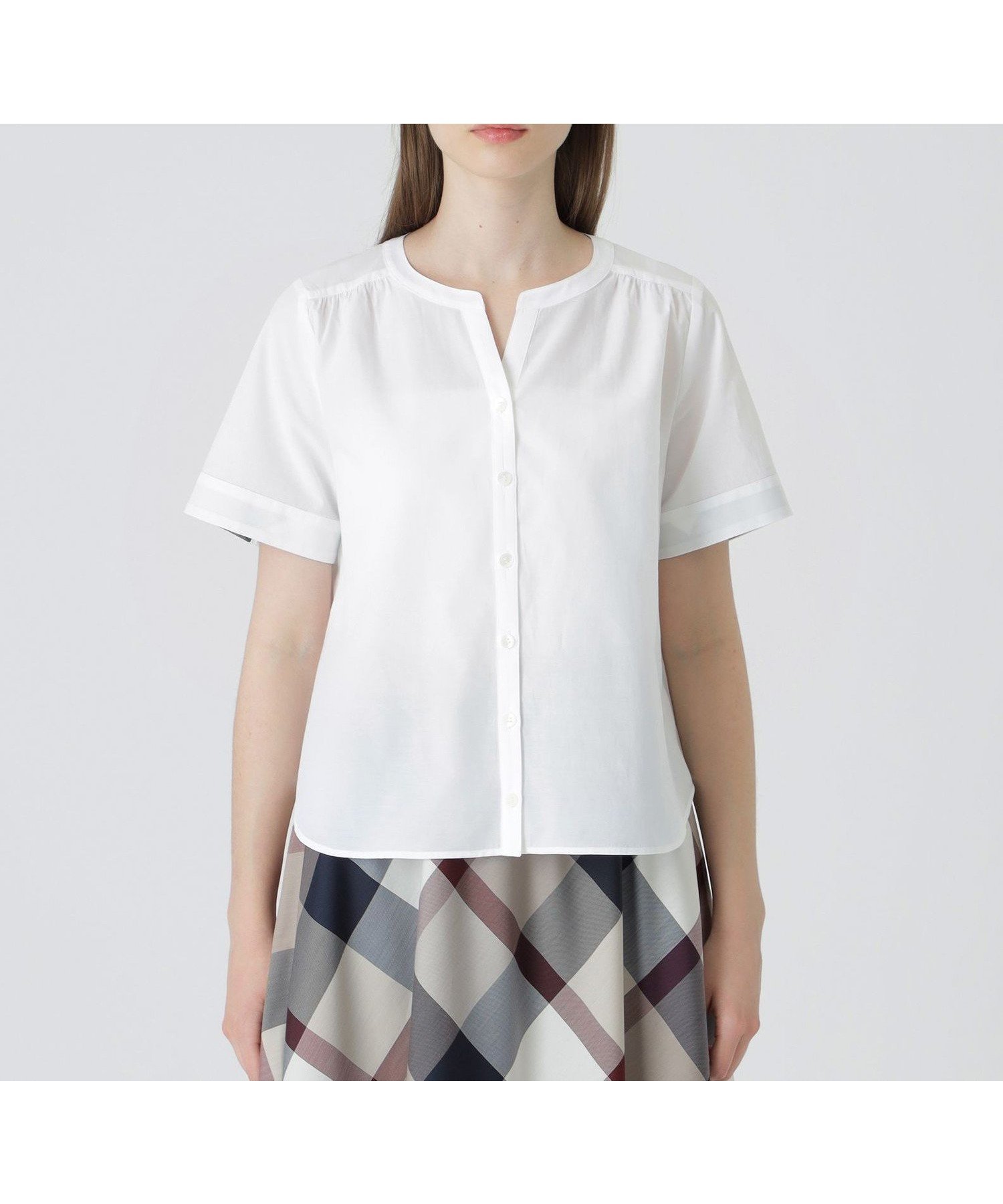 【ブルーレーベル クレストブリッジ/BLUE LABEL CRESTBRIDGE】のドライクリアシャンブレースキッパーブラウス 人気、トレンドファッション・服の通販 founy(ファニー) 　ファッション　Fashion　レディースファッション　Fashion for Women　トップス・カットソー　Cut & Sew Tops　シャツ・ブラウス・オフィスカジュアル　Elegant Blouses & Button-Ups　スキッパー　Skipper, Open Collar　バランス　Balance, Style Balance　ベーシック　Basic, Essential　 other-1|ID: prp329100004602130 ipo3291000000032721470
