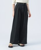 【ビームス ハート/BEAMS HEART】のフリンジ タック ワイドデニムパンツ CHARCOAL BLACK|ID: prp329100004602143 ipo3291000000032721622