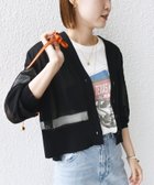【シップス フォー ウィメン/SHIPS】の手洗い可能 シアー ライン Vネック カーディガン ブラック|ID: prp329100004602147 ipo3291000000032721636