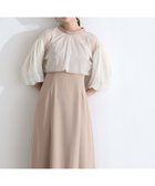 【プールヴー/PourVous】のパール付きチュールボレロ*キャミワンピ結婚式オケージョンドレスパーティードレス アイボリー×ベージュ|ID: prp329100004602150 ipo3291000000032721645