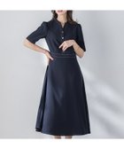 【ビアッジョブルー/Viaggio Blu】の配色ステッチワンピース≪洗濯機で洗える≫ ネイビー|ID: prp329100004602178 ipo3291000000032721837