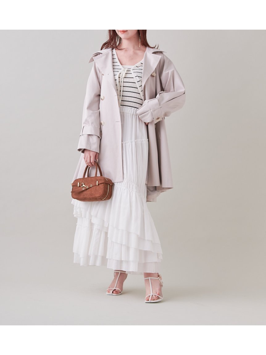 【スナイデル/SNIDEL】のミドルフレアトレンチコート 人気、トレンドファッション・服の通販 founy(ファニー) 　ファッション　Fashion　レディースファッション　Fashion for Women　アウター　Coat / Outerwear Collection　コート・ロングコート・ピーコート　Long Coats, Peacoats & More　トレンチコート / 春秋の定番アウター　Trench Coats　ウェーブ　Wavy Pattern　クラシカル　Classical, Vintage-Inspired　スタンド　Stand Collar, Upright Stand　ストレート　Straight, Straight Cut　フレア　Flare, Flared　ボトム　Bottoms, Lower Wear　ミドル　Middle Length, Mid Height　おすすめ　Recommended / Our Picks　 other-1|ID: prp329100004602188 ipo3291000000032721876