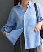 【ジャーナルスタンダード/JOURNAL STANDARD】の《追加3》リネンレギュラーカラーシャツ 人気、トレンドファッション・服の通販 founy(ファニー) ファッション Fashion レディースファッション Fashion for Women トップス・カットソー Cut & Sew Tops シャツ・ブラウス・オフィスカジュアル Elegant Blouses & Button-Ups 2025年 2025 2025春夏・S/S Spring/Summer 2025 SS25 thumbnail ブルー A|ID: prp329100004602213 ipo3291000000033093768