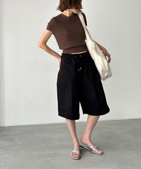 【キャナルジーン/CANAL JEAN】のchoice_cnl コットンタックハーフパンツ 人気、トレンドファッション・服の通販 founy(ファニー) ファッション Fashion レディースファッション Fashion for Women パンツ Pants & Trousers ショートパンツ・ハーフパンツ High-Waisted & Relaxed Shorts シンプル Simple, Minimal タンク Tank Top, Sleeveless Top ドローコード Drawcord, Drawstring Cord ハーフ Half, Half-Length ポケット Pocket, Pocket Detail |ID:prp329100004602220