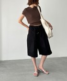 【キャナルジーン/CANAL JEAN】のchoice_cnl コットンタックハーフパンツ 人気、トレンドファッション・服の通販 founy(ファニー) ファッション Fashion レディースファッション Fashion for Women パンツ Pants & Trousers ショートパンツ・ハーフパンツ High-Waisted & Relaxed Shorts シンプル Simple, Minimal タンク Tank Top, Sleeveless Top ドローコード Drawcord, Drawstring Cord ハーフ Half, Half-Length ポケット Pocket, Pocket Detail thumbnail ブラック|ID: prp329100004602220 ipo3291000000032722221
