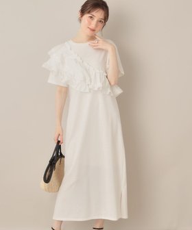 【クチュール ブローチ/Couture Brooch】のアシメフリルTシャツワンピース 人気、トレンドファッション・服の通販 founy(ファニー) ファッション Fashion レディースファッション Fashion for Women ワンピース Dresses シャツワンピース / 1枚で着映えコーデ Shirt Dresses ドッキング Docking, Mixed Material フリル Frill, Ruffle ポケット Pocket, Pocket Detail |ID:prp329100004602244