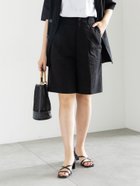 【テチチ/Te chichi】のリネンブレンドショートパンツ(セットアップ可)《2025summer catalog item》 ブラック|ID: prp329100004602247 ipo3291000000032722360