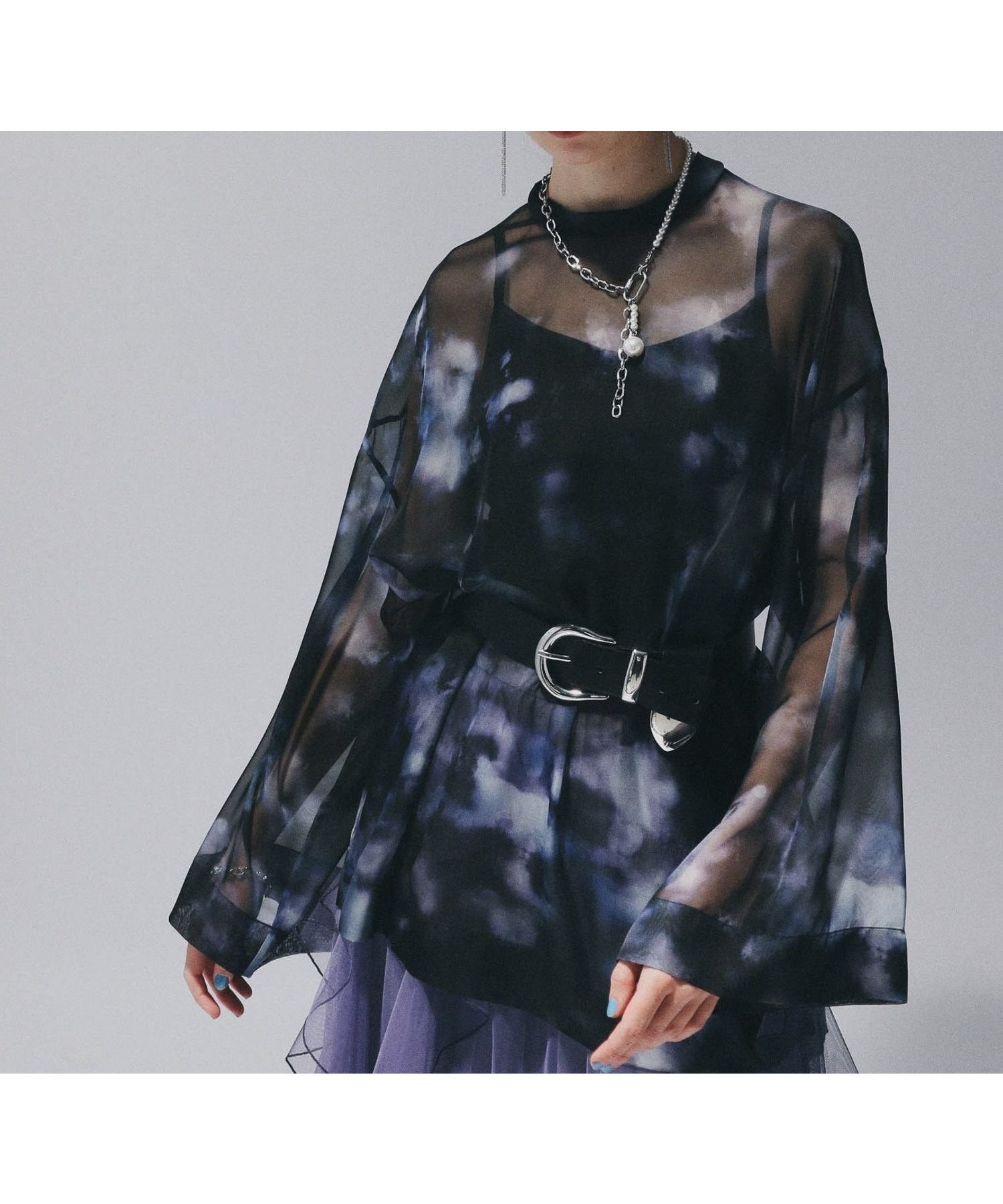【ハレ/HARE】のガラシアービッグプルオーバー インテリア・キッズ・メンズ・レディースファッション・服の通販 founy(ファニー) 　ファッション　Fashion　レディースファッション　Fashion for Women　トップス・カットソー　Cut & Sew Tops　カジュアルプルオーバー・ニットトップス　Pullovers & Knit Tops / Casual Pullovers　おすすめ　Recommended / Our Picks　インナー　Innerwear　キャミソール　Camisole, Spaghetti Strap Top　グラフィック　Graphic, Graphic Design　シアー　Sheer, See-Through　シンプル　Simple, Minimal　スリーブ　Sleeve, Long Sleeve / Short Sleeve　タンク　Tank Top, Sleeveless Top　チュニック　Tunic, Long Top　ハイネック　High Neck, Mock Neck　バランス　Balance, Style Balance　プリント　Print, Printed Pattern　ボトム　Bottoms, Lower Wear　ワイド　Wide, Wide Fit　エレガント 上品　Elegant　ブルーパープル86|ID: prp329100004602252 ipo3291000000032722468