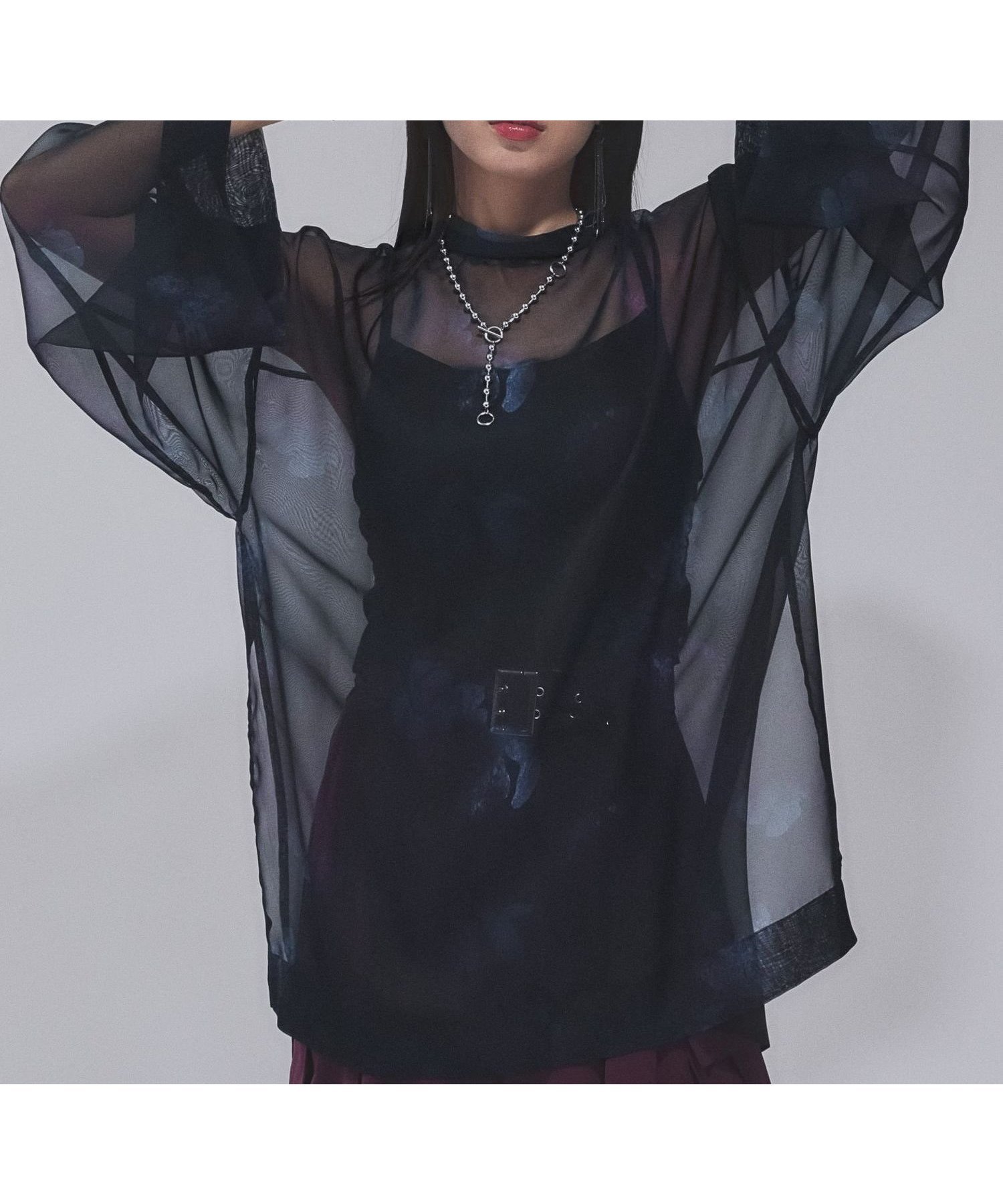 【ハレ/HARE】のガラシアービッグプルオーバー インテリア・キッズ・メンズ・レディースファッション・服の通販 founy(ファニー) 　ファッション　Fashion　レディースファッション　Fashion for Women　トップス・カットソー　Cut & Sew Tops　カジュアルプルオーバー・ニットトップス　Pullovers & Knit Tops / Casual Pullovers　おすすめ　Recommended / Our Picks　インナー　Innerwear　キャミソール　Camisole, Spaghetti Strap Top　グラフィック　Graphic, Graphic Design　シアー　Sheer, See-Through　シンプル　Simple, Minimal　スリーブ　Sleeve, Long Sleeve / Short Sleeve　タンク　Tank Top, Sleeveless Top　チュニック　Tunic, Long Top　ハイネック　High Neck, Mock Neck　バランス　Balance, Style Balance　プリント　Print, Printed Pattern　ボトム　Bottoms, Lower Wear　ワイド　Wide, Wide Fit　エレガント 上品　Elegant　ネイビー87|ID: prp329100004602252 ipo3291000000032722471