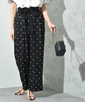 【インタープラネット/INTERPLANET】のブッチャードットプリントパンツ 人気、トレンドファッション・服の通販 founy(ファニー) ファッション Fashion レディースファッション Fashion for Women パンツ Pants & Trousers センター Center, Center Line ドット Polka Dot, Dot Pattern ベーシック Basic, Essential リボン Ribbon, Bow ワイド Wide, Wide Fit 楽ちん Easy Fit, Comfortable |ID:prp329100004602261