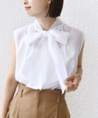 【シップス フォー ウィメン/SHIPS】の手洗い可能 オーガンジー リボン ノースリーブ ブラウス ホワイト|ID: prp329100004602267 ipo3291000000032722666