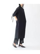 【ラシュッド/LASUD】のリボンデザインロングシャツワンピース ブラック|ID: prp329100004602277 ipo3291000000032722893