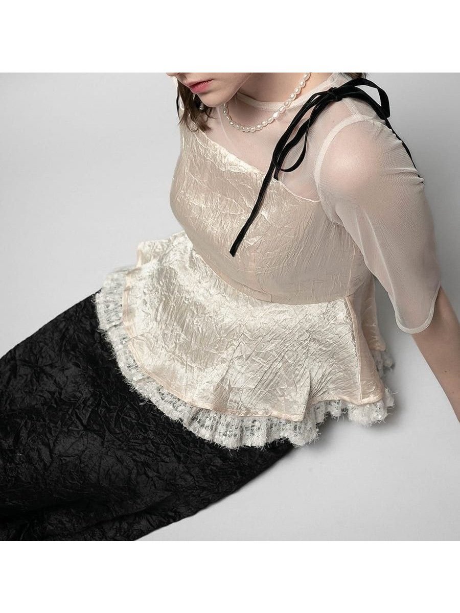 【ラシュッド/LASUD】のワッシャーサテンペプラムドレス 人気、トレンドファッション・服の通販 founy(ファニー) 　ファッション　Fashion　レディースファッション　Fashion for Women　ワンピース　Dresses　フォーマル・パーティードレス・結婚式用ドレス　Elegant & Casual Dresses　サテン　Satin, Glossy Fabric　スパンコール　Sequins, Sequin Embellishment　チュール　Tulip, Tulip Motif　ドレス　Dress, One-Piece　パーティ　Party, Party Style　フェミニン　Feminine, Girly　二次会　After Party　結婚式　Wedding　 other-1|ID: prp329100004602279 ipo3291000000032722913
