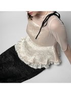 【ラシュッド/LASUD】のワッシャーサテンペプラムドレス ブラック/オフホワイト|ID: prp329100004602279 ipo3291000000032722914