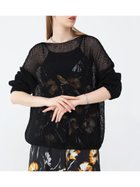 【ラシュッド/LASUD】のコットンメッシュニットプルオーバー ブラック|ID: prp329100004602281 ipo3291000000032722947