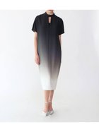 【ラシュッド/LASUD】のトライアングルネックグラデーションワンピース チャコールグレー|ID: prp329100004602290 ipo3291000000032723206