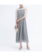【ヴァン/Vin】のジオメトリックレースパフスリーブドレス グレー|ID: prp329100004602292 ipo3291000000032723214