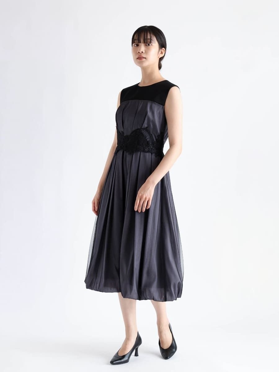 【ヴァン/Vin】のウエストレースバルーンチュールドレス インテリア・キッズ・メンズ・レディースファッション・服の通販 founy(ファニー) 　ファッション　Fashion　レディースファッション　Fashion for Women　ワンピース　Dresses　フォーマル・パーティードレス・結婚式用ドレス　Elegant & Casual Dresses　オーガンジー　Organza Fabric　チュール　Tulip, Tulip Motif　ドレス　Dress, One-Piece　バルーン　Balloon, Balloon Silhouette　レース　Lace, Lace Fabric　エレガント 上品　Elegant　フジイロ|ID: prp329100004602296 ipo3291000000032723261