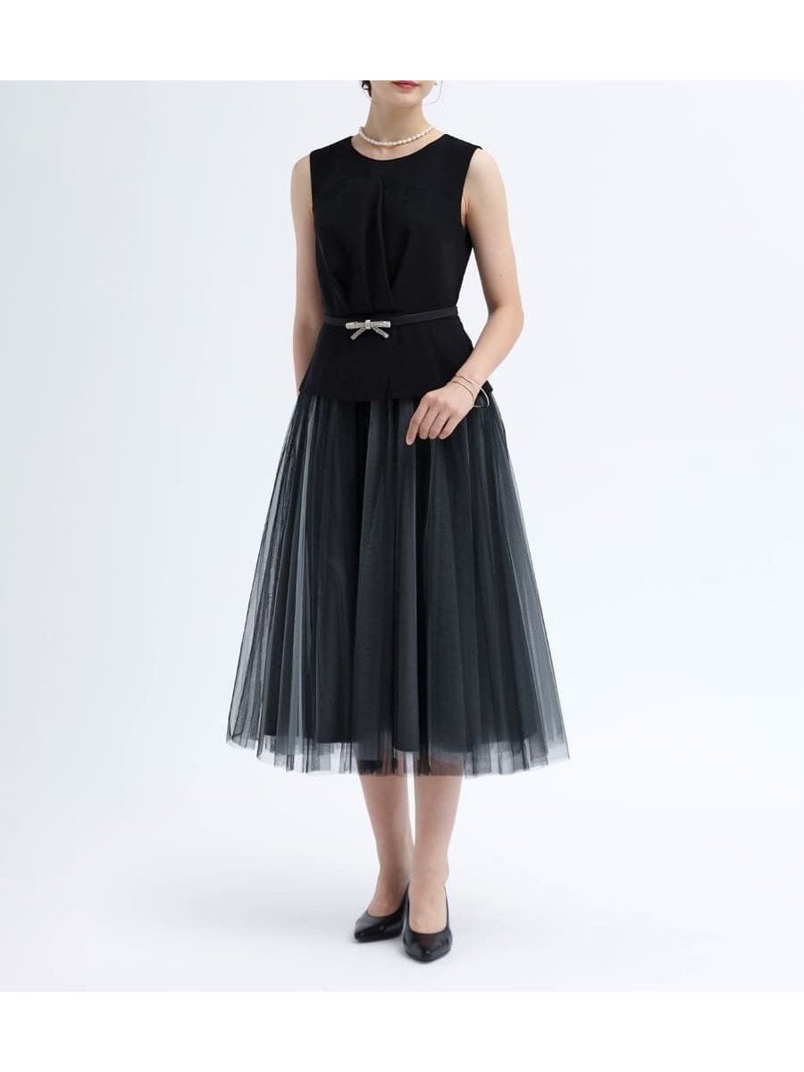 【ヴァン/Vin】のビジューベルトチュールドレス 人気、トレンドファッション・服の通販 founy(ファニー) 　ファッション　Fashion　レディースファッション　Fashion for Women　ワンピース　Dresses　フォーマル・パーティードレス・結婚式用ドレス　Elegant & Casual Dresses　ベルト&ウエストマーク　Belts & Waist Accessories　ストライプ　Stripe, Striped Pattern　チュール　Tulip, Tulip Motif　ドレス　Dress, One-Piece　ペプラム　Peplum, Flared Hem　結婚式　Wedding　 other-1|ID: prp329100004602299 ipo3291000000032723274