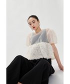 【ビーフラット/bflat】のスウェルペプラムセットアップパンツドレス 2点セット オールインワン シアーブラウス ベージュ×ブラック|ID: prp329100004602310 ipo3291000000033426281