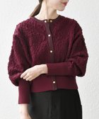 【シップス フォー ウィメン/SHIPS】の【WEB限定】SHIPS any 手洗い可能 ジャカード バンピー コンパクト カーディガン ワイン|ID: prp329100004602311 ipo3291000000034772770