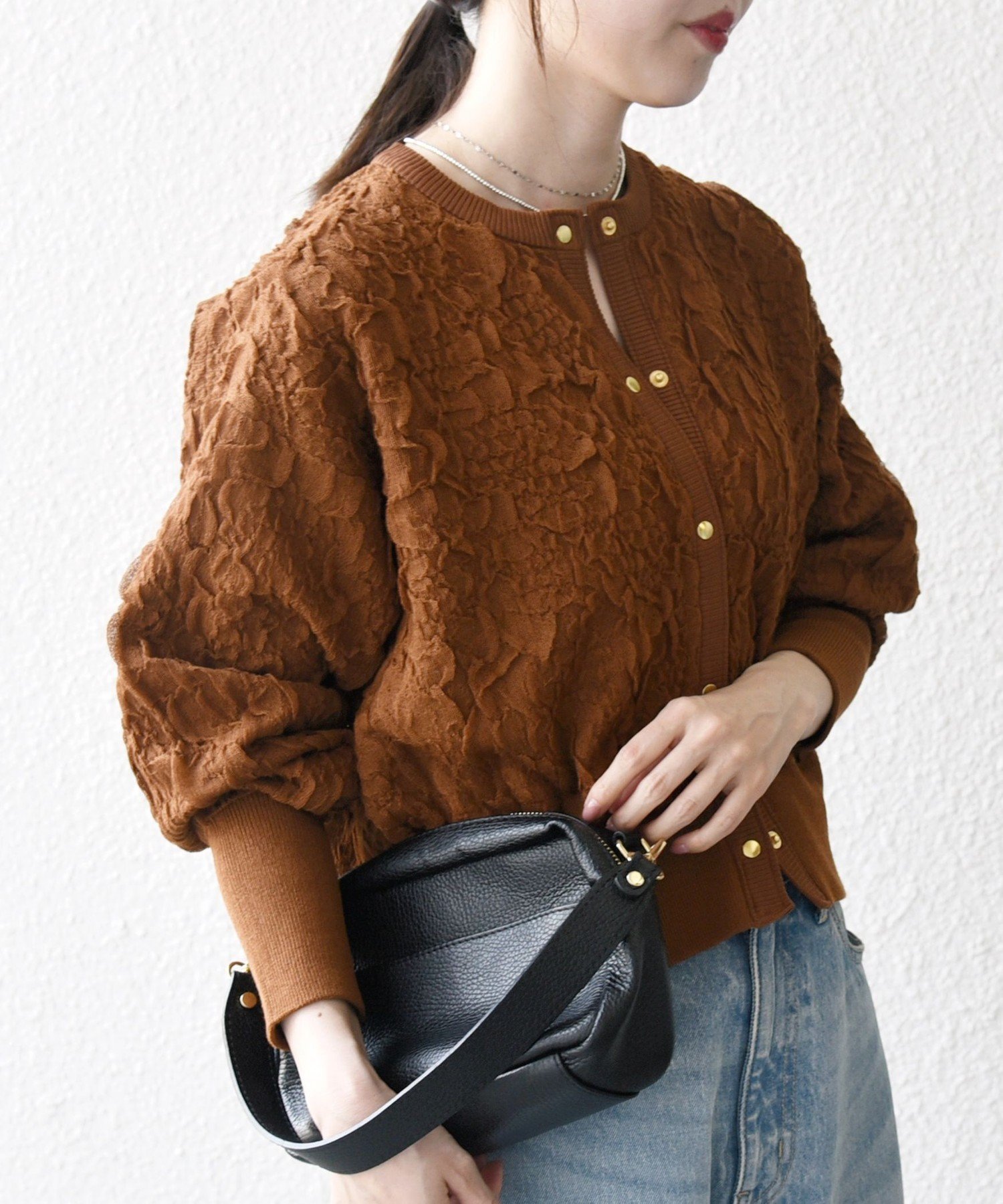 【シップス フォー ウィメン/SHIPS】の【WEB限定】SHIPS any 手洗い可能 ジャカード バンピー コンパクト カーディガン 人気、トレンドファッション・服の通販 founy(ファニー) 　ファッション　Fashion　レディースファッション　Fashion for Women　トップス・カットソー　Cut & Sew Tops　カーディガン・羽織り　Layered Style Cardigans　洗える　Machine Washable　カーディガン　Cardigan, Knitwear　コンパクト　Compact, Small Size　ジャカード／ジャガード　Jacquard, Woven Pattern　人気　Popular, Best Seller　レース　Lace, Lace Fabric　2025年　2025　2025-2026秋冬・A/W　Autumn/Winter 2025–26 AW25–26　 other-1|ID: prp329100004602311 ipo3291000000035020413