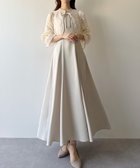 【ジュノア/JUNOAH】のmipiarl 前後2wayフラワージャガードシアーボレロ+フレアキャミワンピース アイボリー|ID: prp329100004602320 ipo3291000000032723756