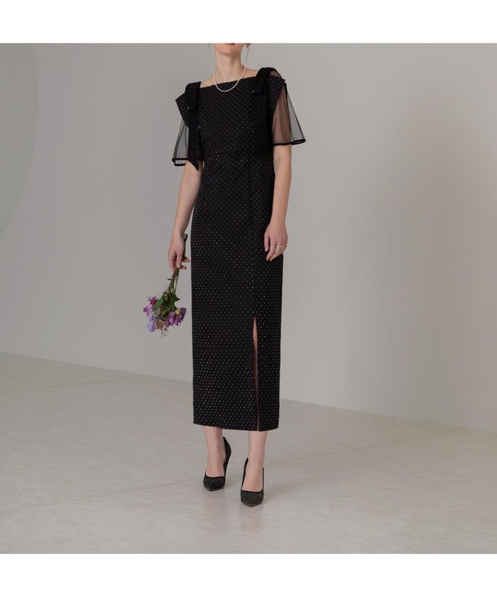 【その他のブランド/Other】のLEJA-2WAY花柄リボンドットストーンIラインワンピースドレス 結婚式 インテリア・キッズ・メンズ・レディースファッション・服の通販 founy(ファニー) https://founy.com/ ファッション Fashion レディースファッション Fashion for Women ワンピース Dresses フォーマル・パーティードレス・結婚式用ドレス Elegant & Casual Dresses オケージョン Occasion Wear シアー Sheer, See-Through シンプル Simple, Minimal ストーン Stone, Gem-Like ドレス Dress, One-Piece フォーマル Formal, Dressy フロント Front, Front Design マーメイド Mermaid, Fishtail Silhouette リボン Ribbon, Bow レース Lace, Lace Fabric 結婚式 Wedding 披露宴 Wedding Reception 二次会 After Party |ID: prp329100004602321 ipo3291000000032723808