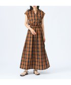 【ビームス ハート/BEAMS HEART】のギンガムチェック スキッパー フレアワンピース CAMEL|ID: prp329100004602329 ipo3291000000032724065