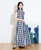 【ビームス ハート/BEAMS HEART】のギンガムチェック スキッパー フレアワンピース NAVY|ID: prp329100004602329 ipo3291000000032724070