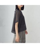 【コムサイズム/COMME CA ISM】の和紙混 メッシュ ポンチョニット チャコール|ID: prp329100004602338 ipo3291000000032724302