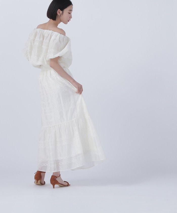 【ナチュラル ビューティー ベーシック/NATURAL BEAUTY BASIC】のシアーレーススカート インテリア・キッズ・メンズ・レディースファッション・服の通販 founy(ファニー) https://founy.com/ ファッション Fashion レディースファッション Fashion for Women スカート Skirts おすすめ Recommended / Our Picks カットソー Cut and Sewn Top シアー Sheer, See-Through ダウン Down, Puffer フレア Flare, Flared 夏 Summer |ID: prp329100004602347 ipo3291000000032724709