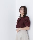【ナチュラル ビューティー ベーシック/NATURAL BEAUTY BASIC】のギャザースリーブシアーブラウス バーガンディ1|ID: prp329100004602349 ipo3291000000032724751