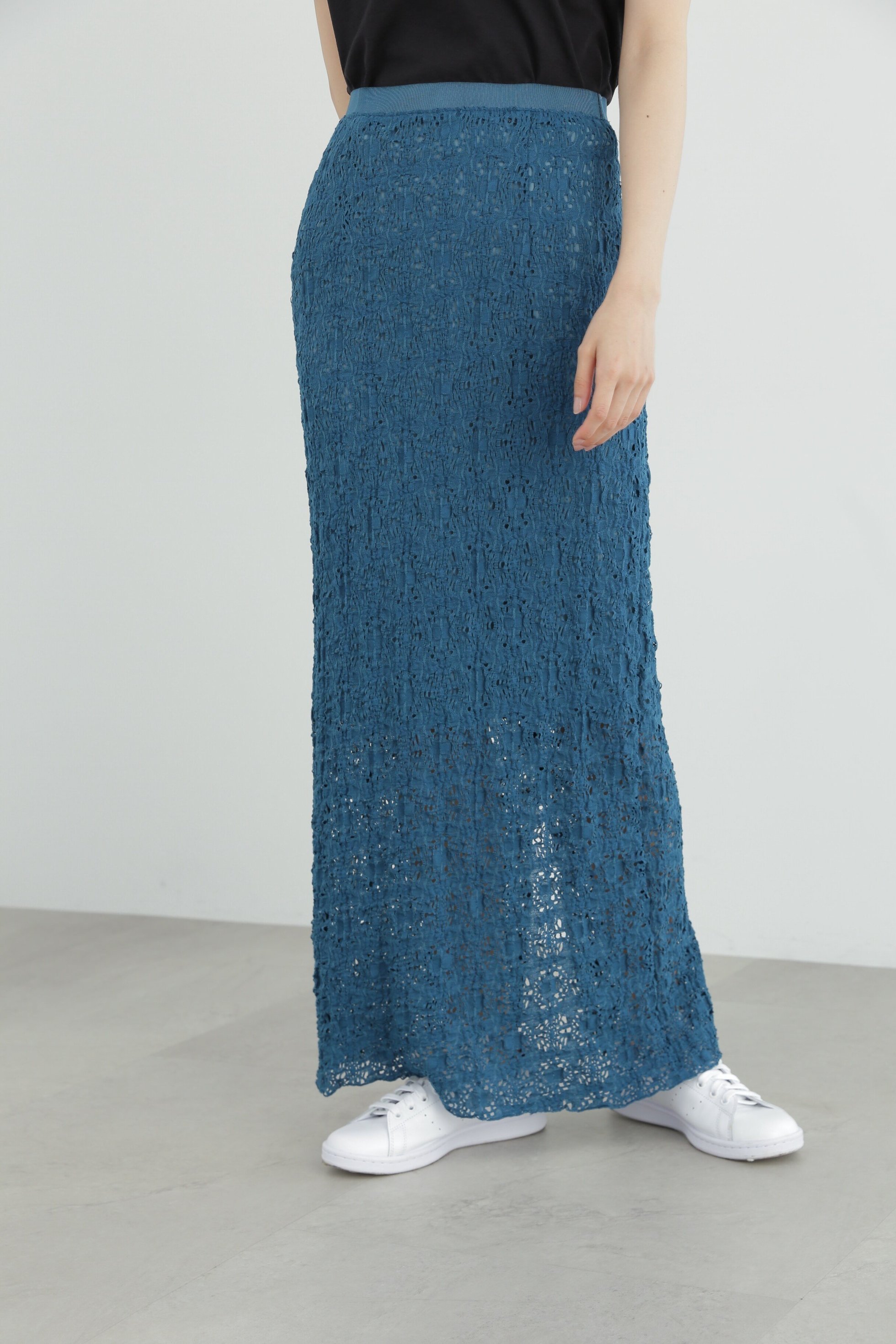 【ジルスチュアート/JILL STUART】のシュリンクレースジャージースカート インテリア・キッズ・メンズ・レディースファッション・服の通販 founy(ファニー) 　ファッション　Fashion　レディースファッション　Fashion for Women　スカート　Skirts　カットソー　Cut and Sewn Top　セットアップ　Set-Up, Coordinated Outfit　フェミニン　Feminine, Girly　ボトム　Bottoms, Lower Wear　レース　Lace, Lace Fabric　ブルー|ID: prp329100004602368 ipo3291000000032725442