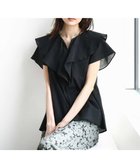 【エムケイ ミッシェルクラン/MK MICHEL KLEIN】のラッフルカラーフリルブラウス/洗える 人気、トレンドファッション・服の通販 founy(ファニー) ファッション Fashion レディースファッション Fashion for Women トップス・カットソー Cut & Sew Tops シャツ・ブラウス・オフィスカジュアル Elegant Blouses & Button-Ups おすすめ Recommended / Our Picks サッカー Seersucker, Summer Fabric バランス Balance, Style Balance フリル Frill, Ruffle ボトム Bottoms, Lower Wear 冬 Winter / This Winter 夏 Summer 春 Spring 洗える Machine Washable 秋 Autumn thumbnail ブラック|ID: prp329100004602390 ipo3291000000032725921