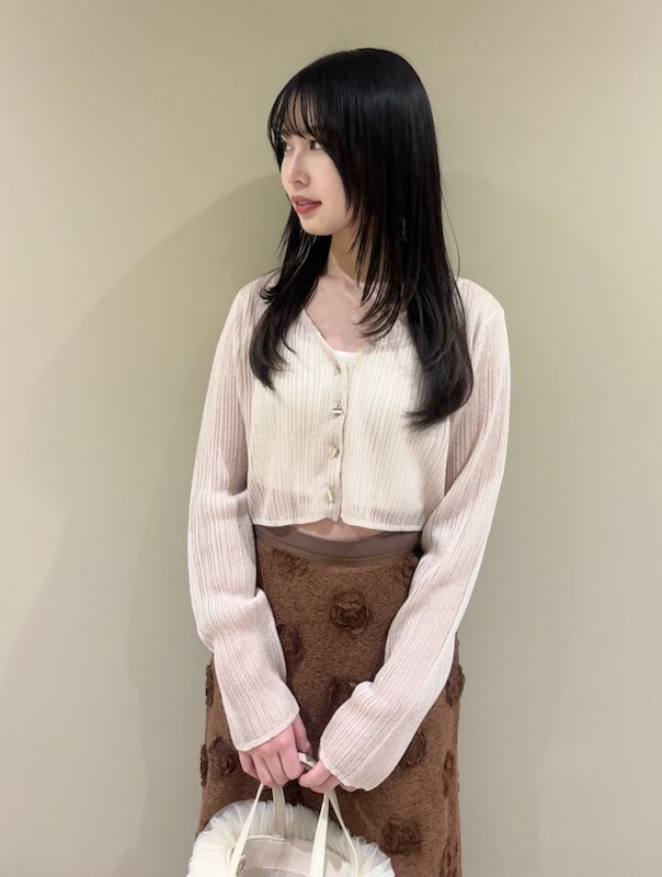 【リリーブラウン/Lily Brown】のシアーニットカーディガン インテリア・キッズ・メンズ・レディースファッション・服の通販 founy(ファニー) https://founy.com/ 雑誌掲載アイテム Magazine Picks & Fashion Features ファッション雑誌 Fashion Magazines スウィート Sweet ヴィヴィ ViVi ファッション Fashion レディースファッション Fashion for Women トップス・カットソー Cut & Sew Tops ニット Knit Tops & Sweaters カーディガン・羽織り Layered Style Cardigans 3月号 March Issue 4月号 April Issue オレンジ Orange クロップド Cropped, Short Length シンプル Simple, Minimal ランダム Random, Irregular エレガント 上品 Elegant 春 Spring 雑誌 Magazine, Fashion Magazine |ID: prp329100004602393 ipo3291000000032725933