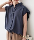 【スピック&スパン/Spick & Span】のソフトブロードフレンチヘムギャザーシャツ ネイビー|ID: prp329100004602406 ipo3291000000032726150